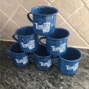 Set of 6 enamel mugs Jack Daniels Tennessee Mugs